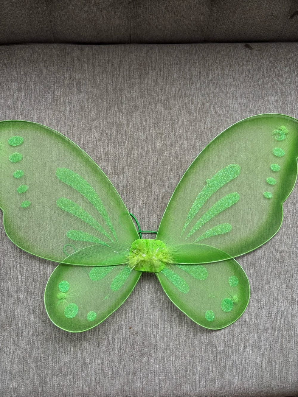 tinkerbell green sparkly glitter fairy wings for halloween costume 🧚‍♀️🎃